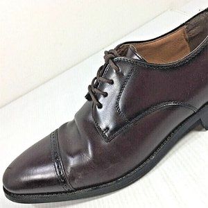 Joseph Abboud Mens Shoes Size 10.5 Cap Toe Oxfords Cordovan Burgundy 61-91109